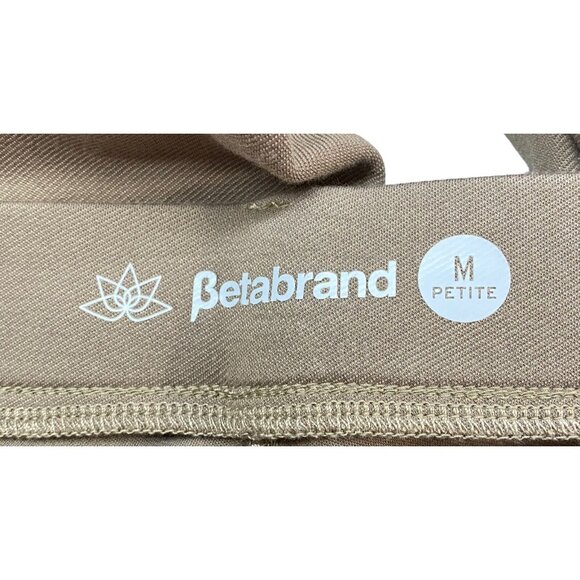 BETABRAND Women Bootcut Pants Pull On Sz MP Khaki Yoga Trousers Casual 68-14 - Picture 5 of 10
